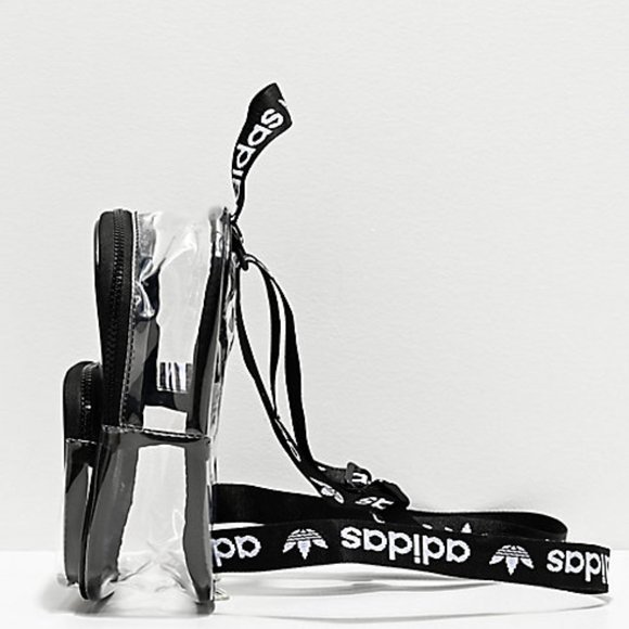 Adidas Transparent Mini Trefoil Backpack Black - Picture 12 of 16